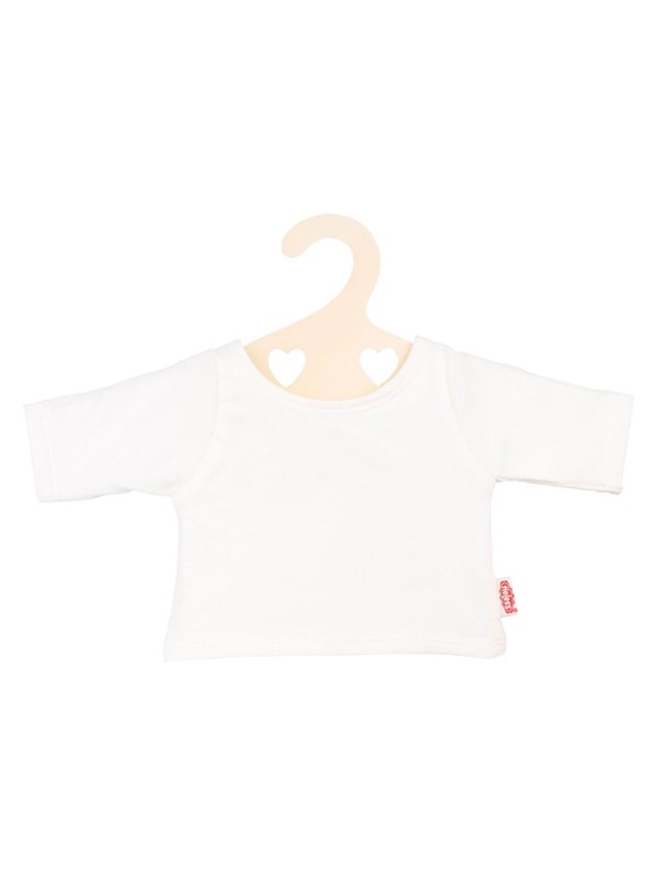 Heless Doll T-Shirt White on Clothes Hanger size 28-35 cm
