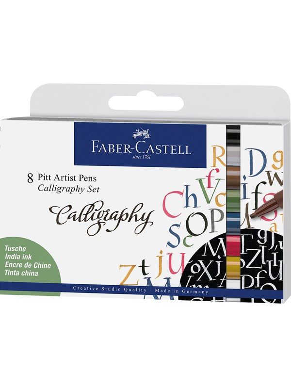 Faber-Castell India ink Pitt Artist Pen Calligraphy 8x