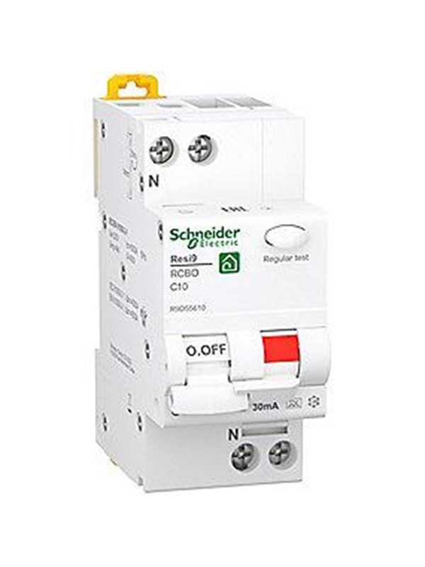 Schneider Electric Resi9 XP RCBO/combination switch 1PN C-characteristic 10A 6kA 30mA class A 36mm