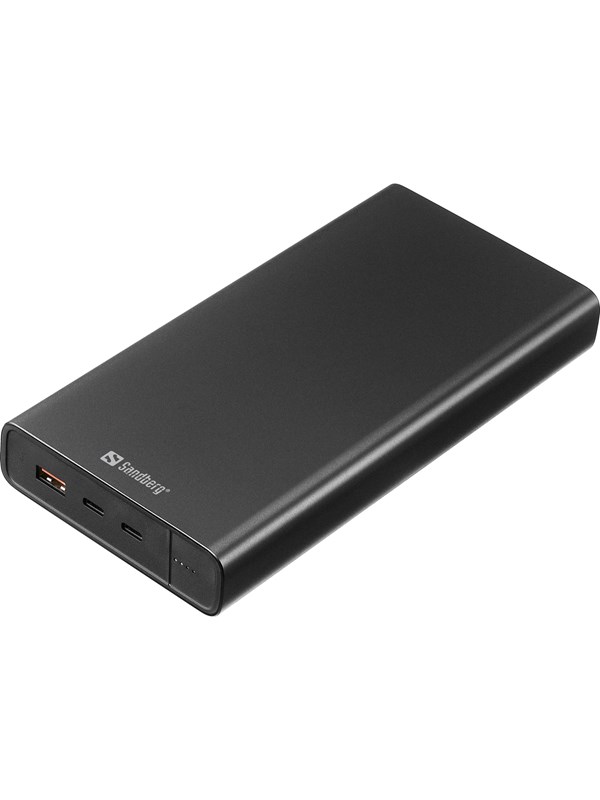 Sandberg Powerbank USB-C PD 127W 40000 Nødlader - Svart - 40000 mAh