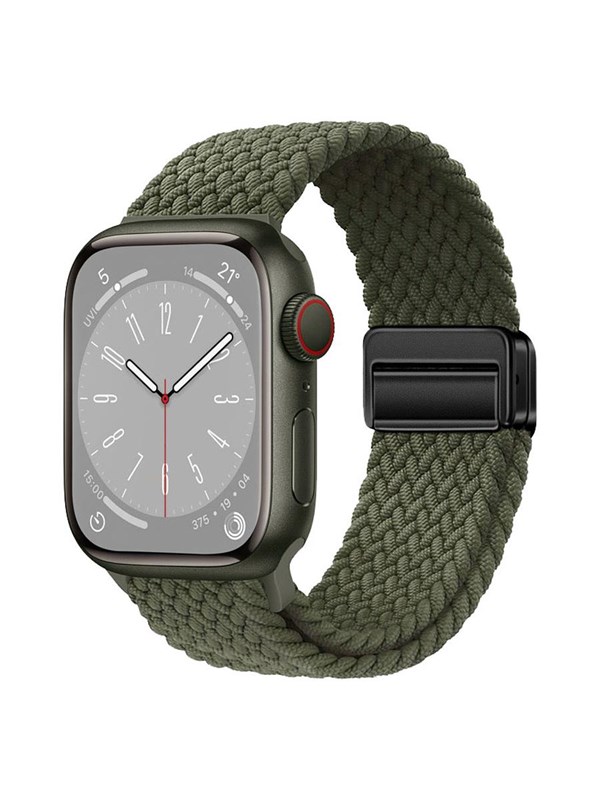 Lippa Apple Watch Nylon Strap incl. Magnetic Lock 42/44/45/46/49 mm - Green