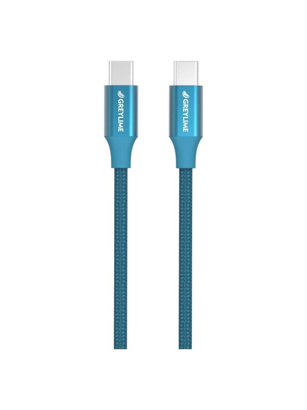 GreyLime Braided USB-C to USB-C Cable Blue 1 m
