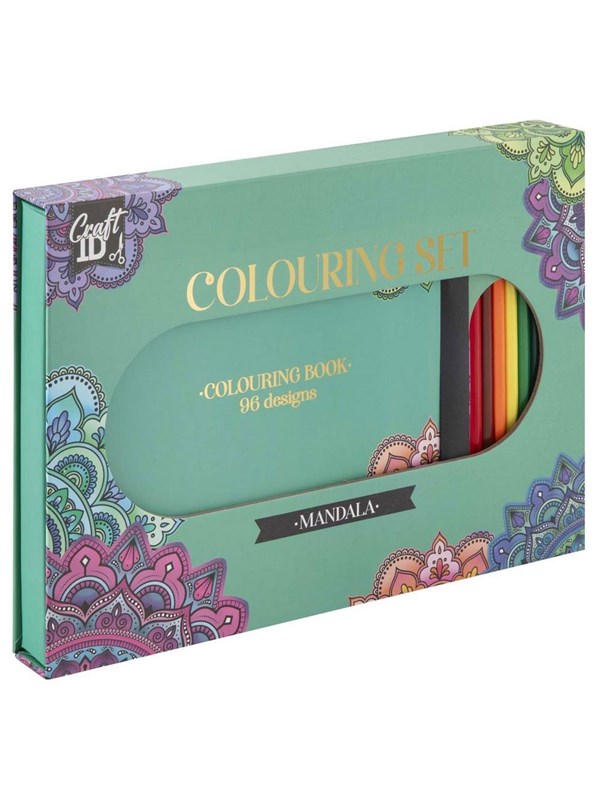 Creative Craft Group Coloring book + 10 crayons. Gift box.