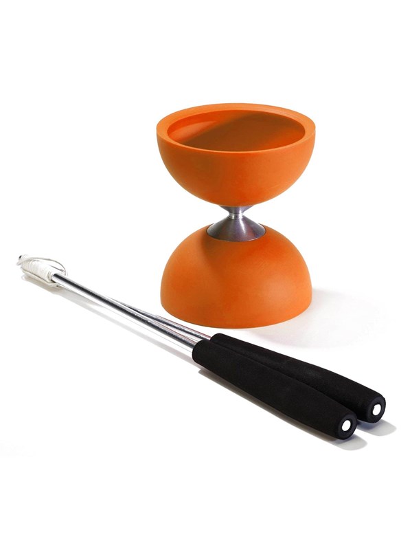 Eureka - Rubber Diabolo with Aluminum Sticks - Orange