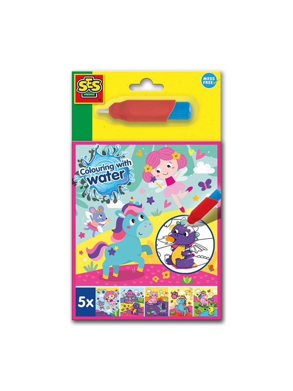 SES Creative Colour with Water Fantasy Colouring Book