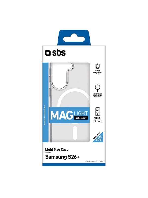 SBS Light Mag Case for Samsung Galaxy S26 Plus Compatible with MagSafe - Transparent