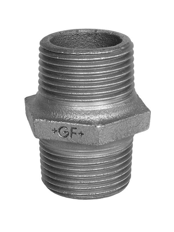 Georg-Fischer Hexagon nipple black 2 1/2