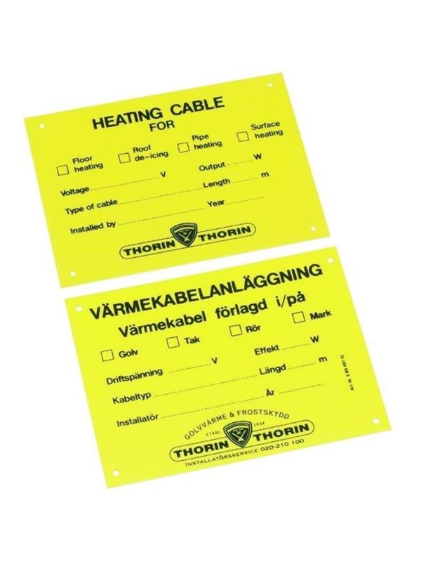 Raychem Warning label heattracing