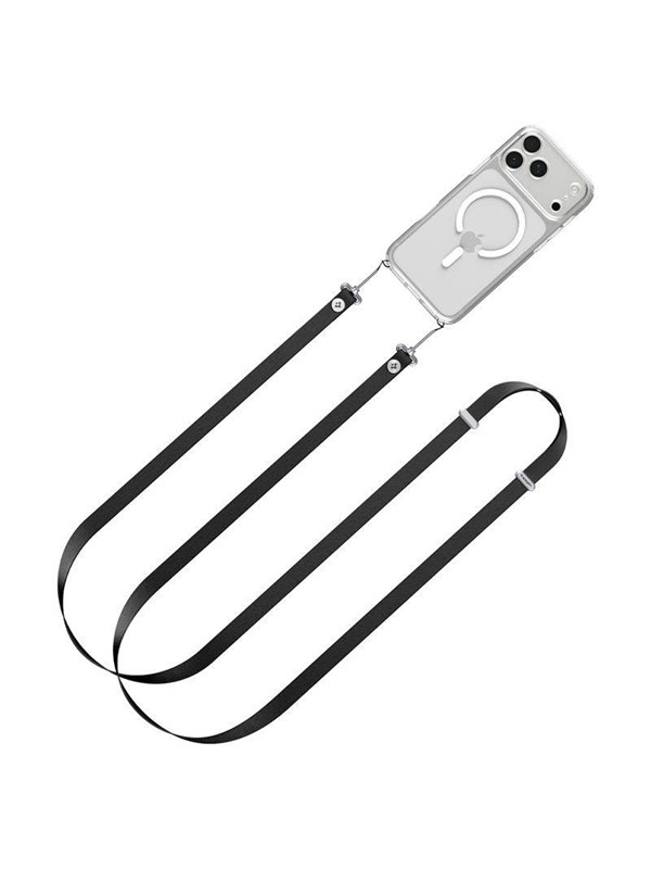 Spigen Crossbody Lanyard Strap (Strap 1P + Connector 2P) DA30L - black - iPhone 17 Lanyard Case
