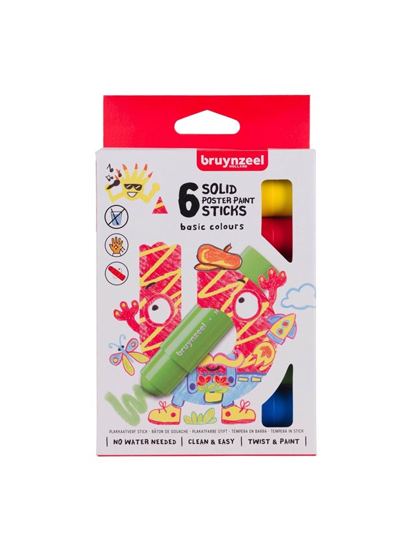 Bruynzeel Gouache Sticks Basic 6 pcs.