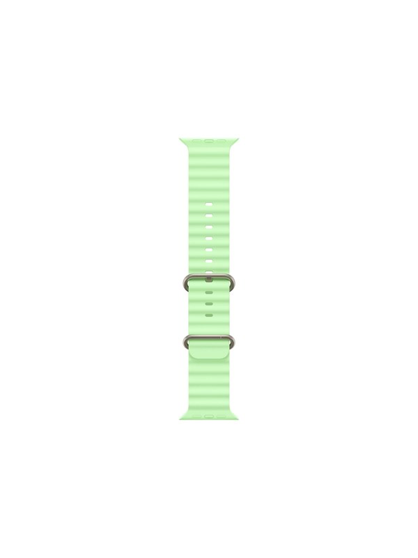 Apple 49mm Neon Green Ocean Band - Natural Titanium Finish