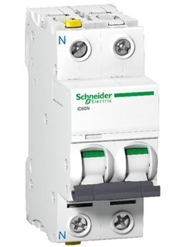 Schneider Electric Acti9 ic60n 1p-n 2a dobbelt terminal c-karakteristik 6/10ka