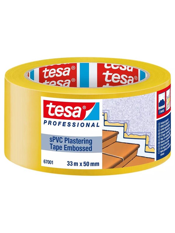 tesa sPVC Plastering Tape Embossed 67001 33 m x 50 mm