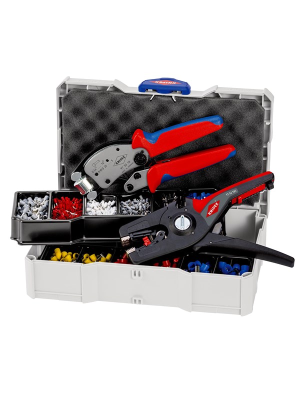 KNIPEX Press-sortimenter, for endehylser med plastkrage