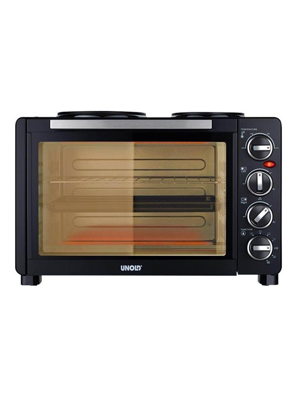 Unold 68885 All in One - electric oven with hot plates - black