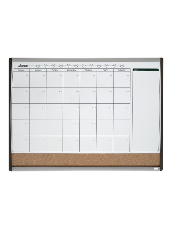 Nobo Quartet combo board: whiteboard bulletin board - 585 x 430 mm
