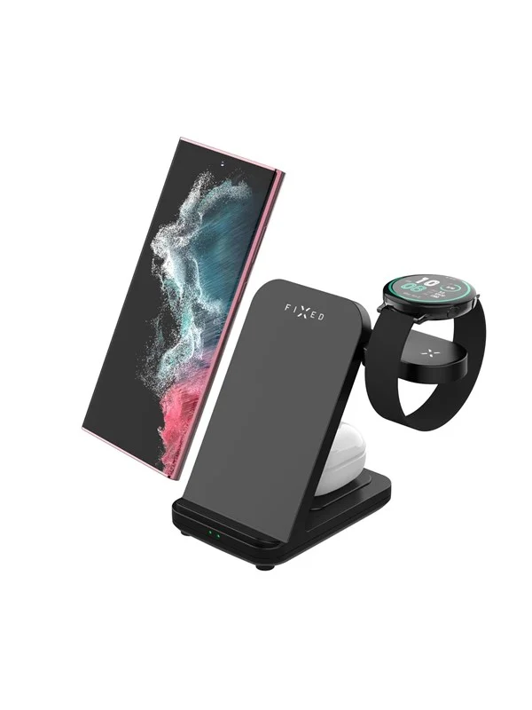 FIXED 3in1 Wireless Charging station for Samsung Black