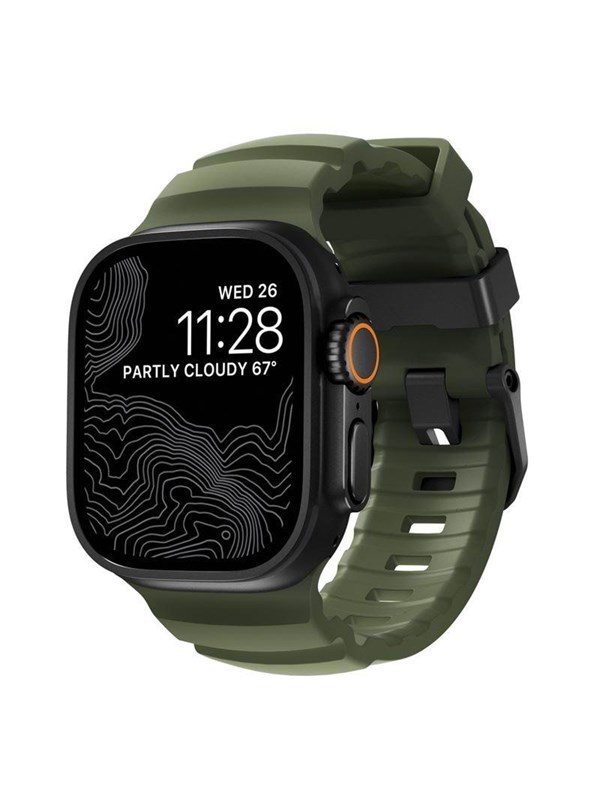 Nomad Rocky Point Band - 45mm | Forest| Black Hardware