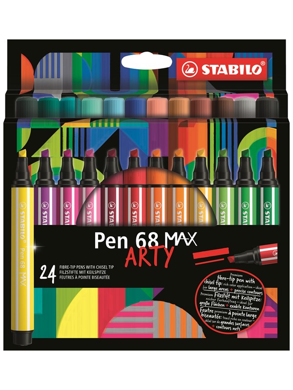 STABILO  Pen 68 Max Arty wallet of 24 pens