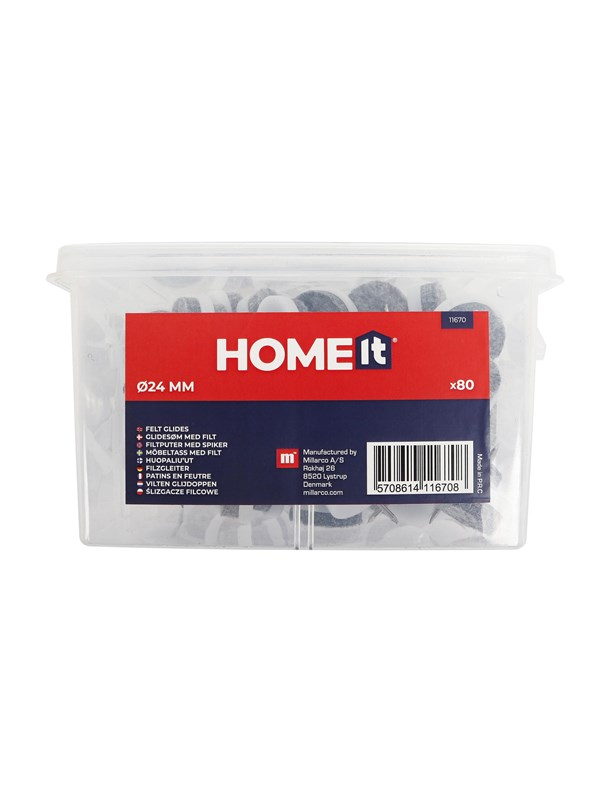 Home>it Glidesøm med filt Ø24 mm 80 stk. i boks
