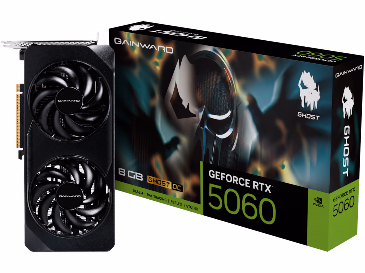 Gainward GeForce RTX 5060 Ghost OC - 8GB GDDR7 RAM - Grafikkort