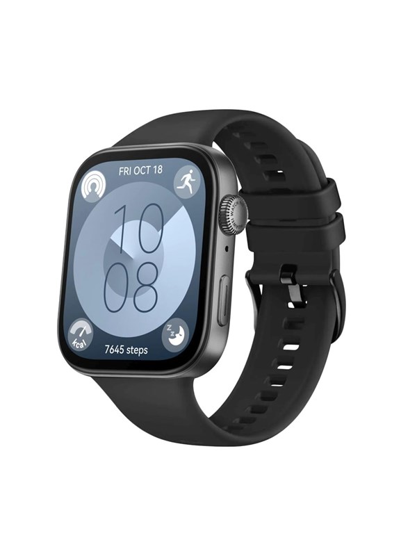 FIXED Silicone Strap for Huawei Watch FIT 3 Black