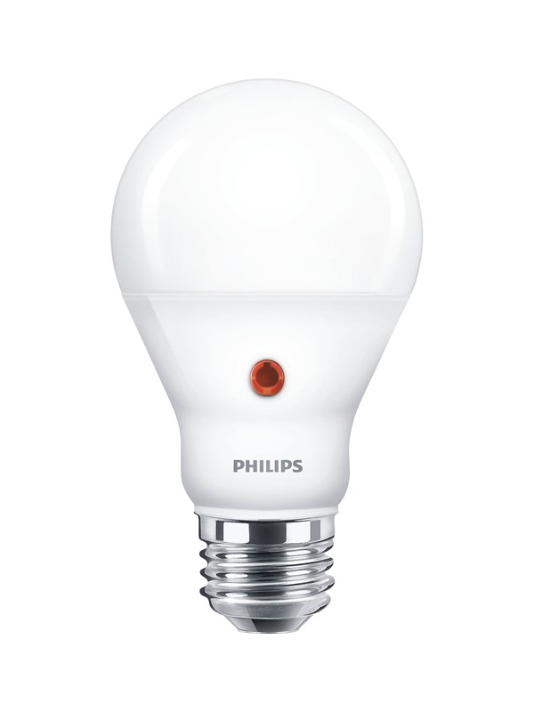Philips LED-lyspære Classic Standard Day/Night Sensor 7.5W/827 (60W) frosted E27