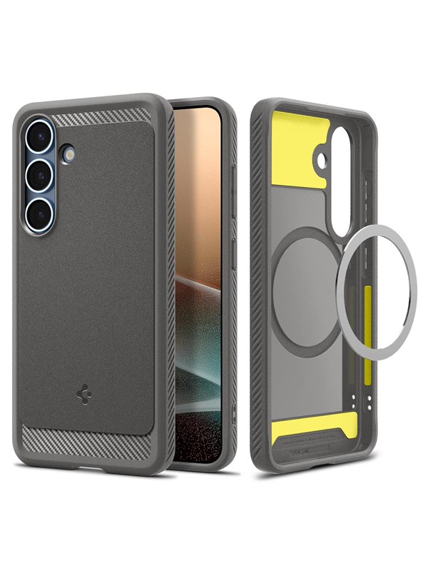 Spigen Rugged Armor MagSafe - marble gray - Samsung Galaxy S25