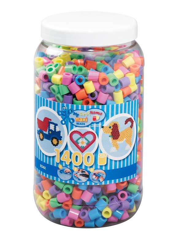 Hama Ironing beads Maxi in Pot-Pastelmix 1400 pcs