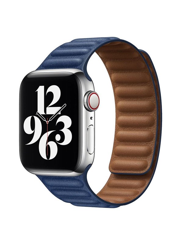 Lippa Apple Watch Magnetic leather strap 38/40/41 - Navy Blue / Brown