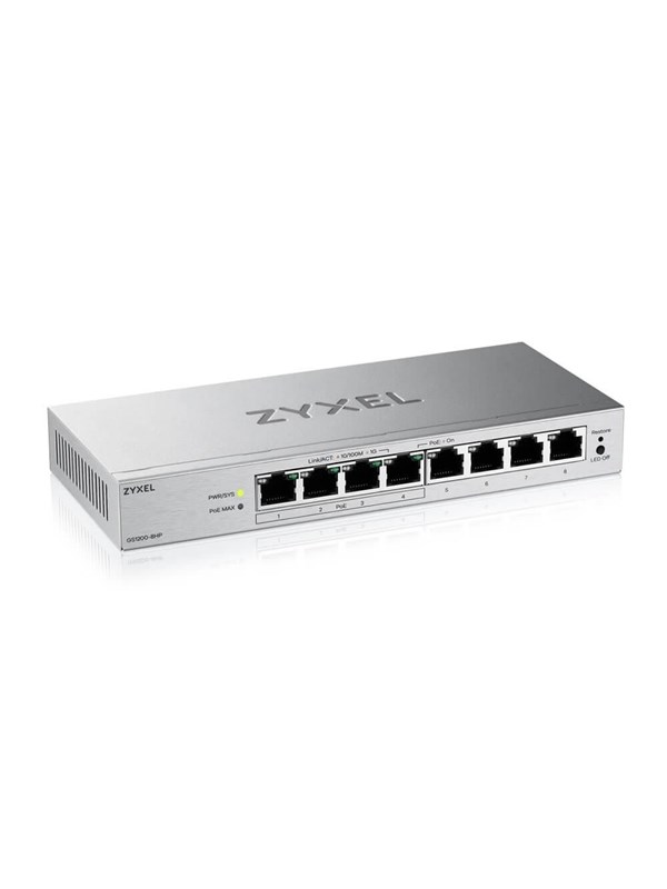 ZyXEL 8-Port Web Managed PoE Gigabit Switch