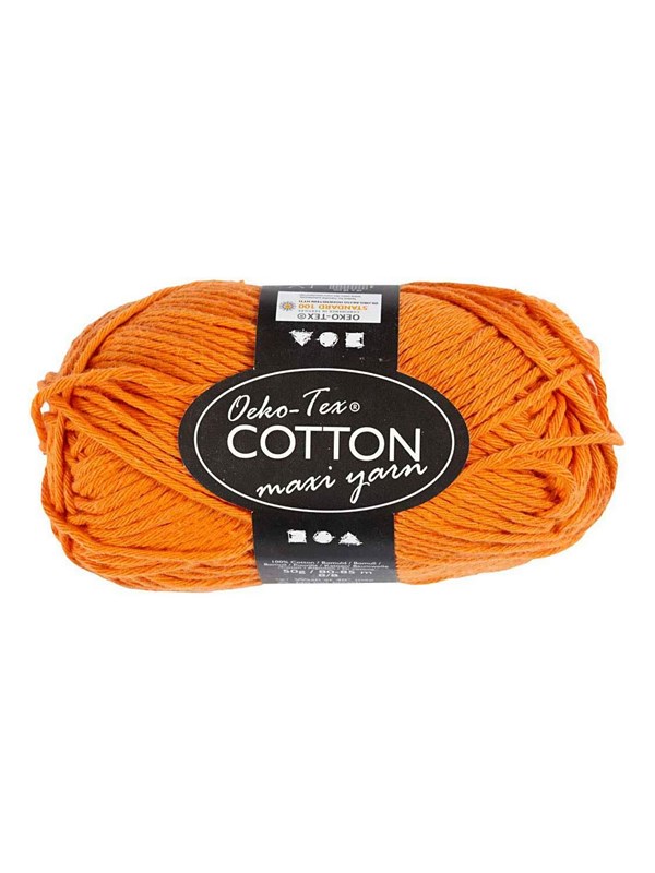 Creativ Company Cotton yarn Size 8/8 L: 80-85 M Orange - 50gr.