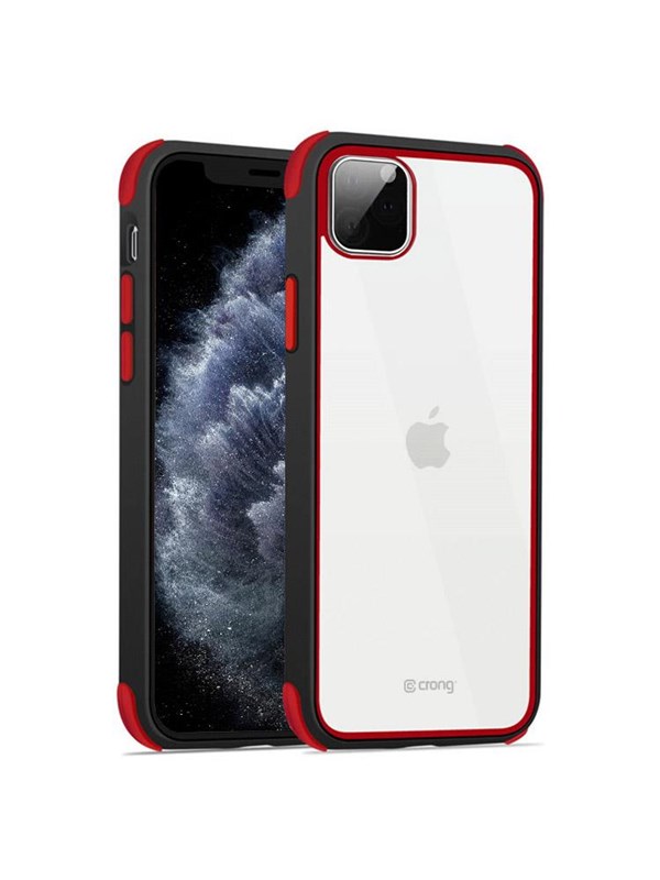 CRONG Trace Clear Cover - iPhone 11 Pro Case - Black/Red