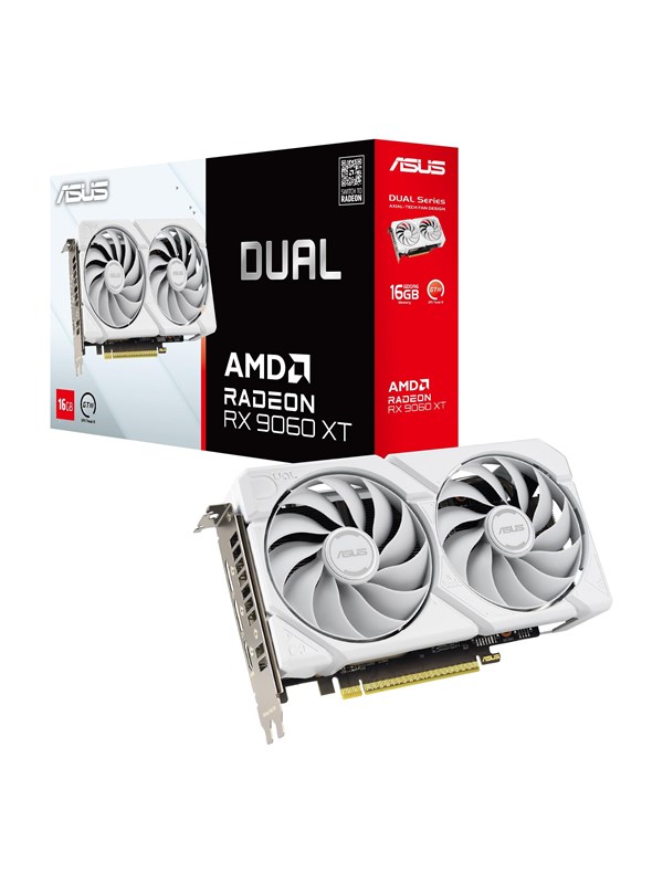 ASUS Radeon RX 9060 XT DUAL White - 16GB GDDR6 RAM - Grafikkort
