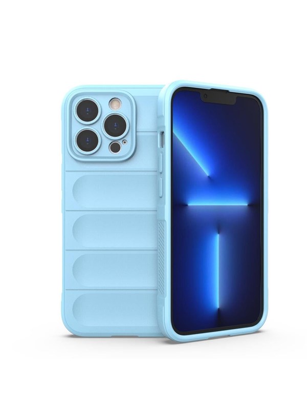 Hurtel Magic Shield Case - iPhone 13 Pro Flexible Armored Cover Light Blue