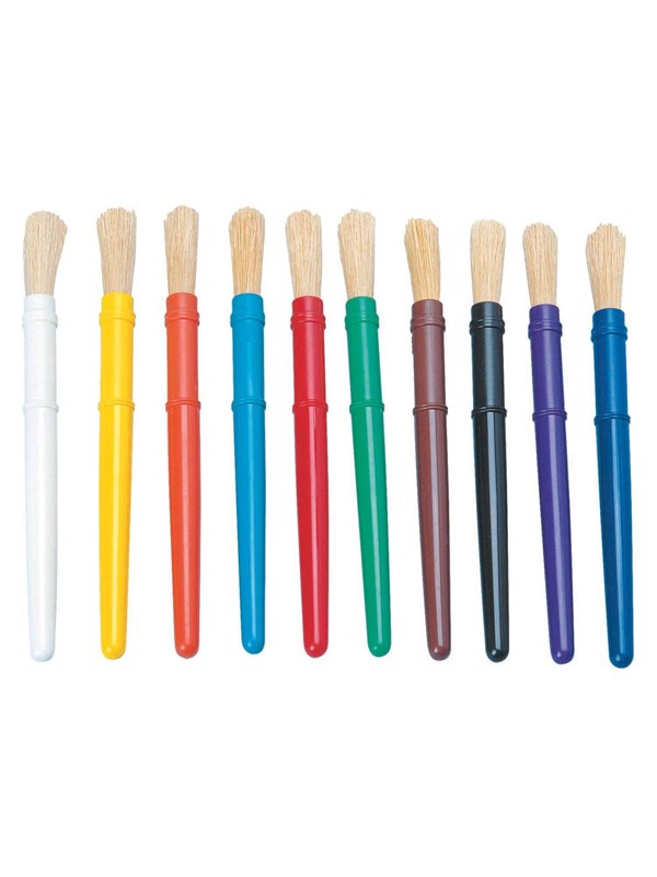Colorations - Plastic Thick Paint Brushes 10 pcs.