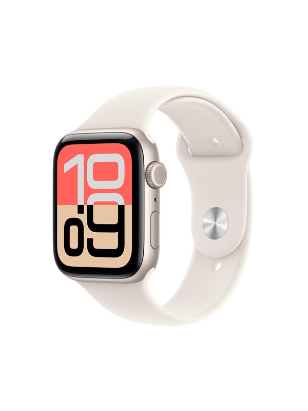 Apple Watch SE 3 GPS + Cellular 44mm Starlight Aluminium Case with Starlight Sport Band - M/L