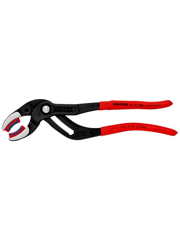 KNIPEX Sifon- og konnektortenger, for sifons, kunststoffrør og konnektorer