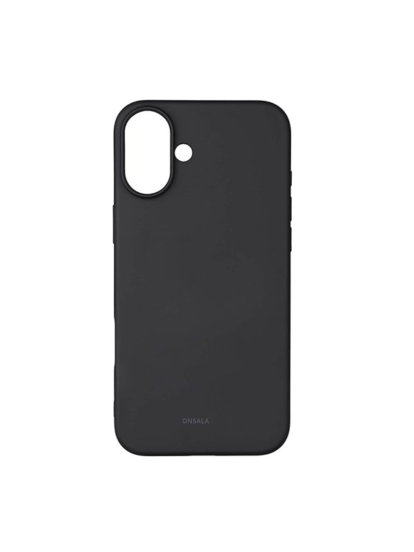 ONSALA Phone Case with Silicone Feel Black - iPhone 16 Plus