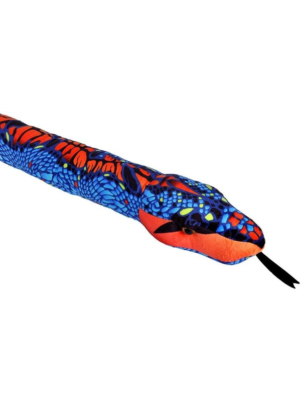 Wild Republic Plush Toy Snakes 137 cm Blue And Orange
