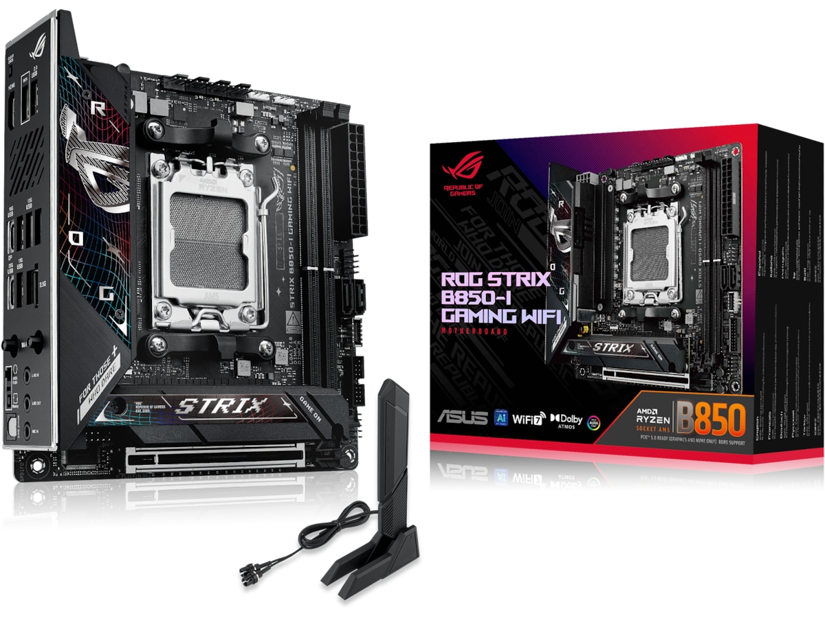 ASUS ROG STRIX B850-I GAMING WIFI Hovedkort - AMD B850 - AMD AM5 socket - DDR5 RAM - Mini-ITX