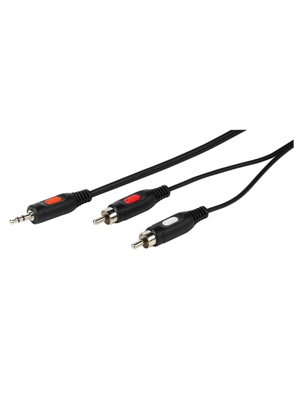 Vivanco Audio Cable 1x3.5mm / 2xRCA 5m Black