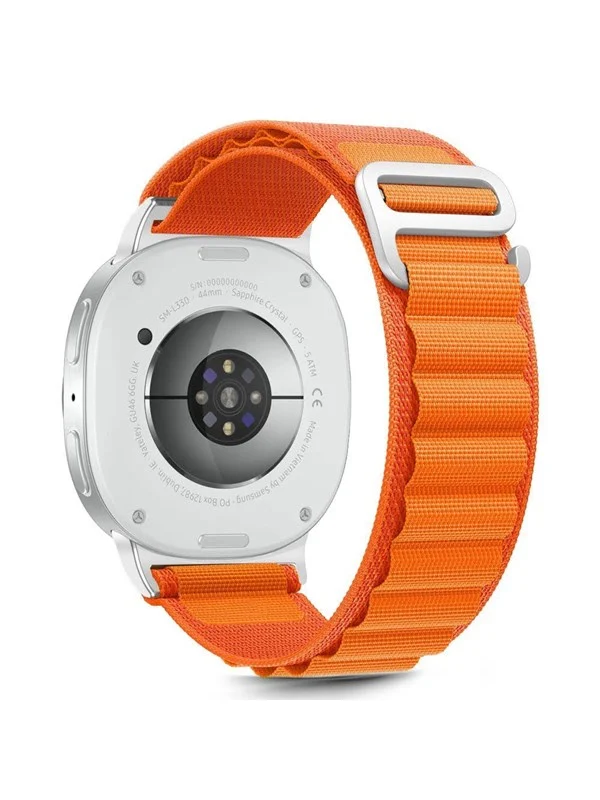 Tech-Protect Nylon Stripe Strap for Samsung Galaxy Watch 40 / 44 / 46 mm - Orange