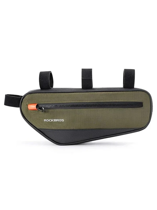Rockbros Bicycle Bag 1.7 L for Frame - Green and Black