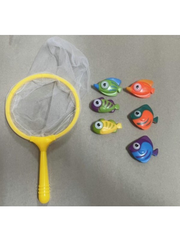 Happy Summer FISHING NET WITH 6 FISHES