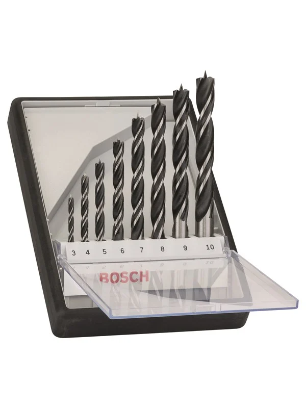 Bosch 8-delers Robust Line trespiralbor-sett 3; 4; 5; 6; 7; 8; 9; 10 mm