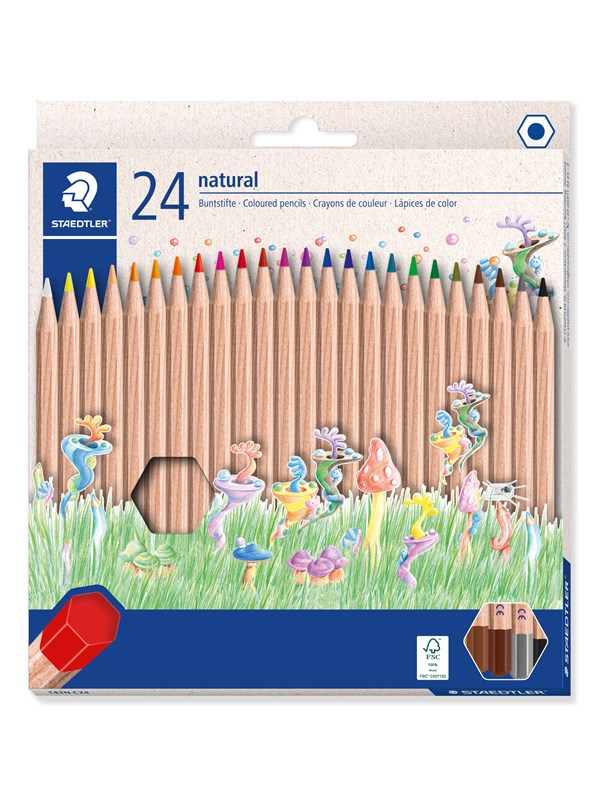 Staedtler Col. pencil natural 24pc   FSC 100%