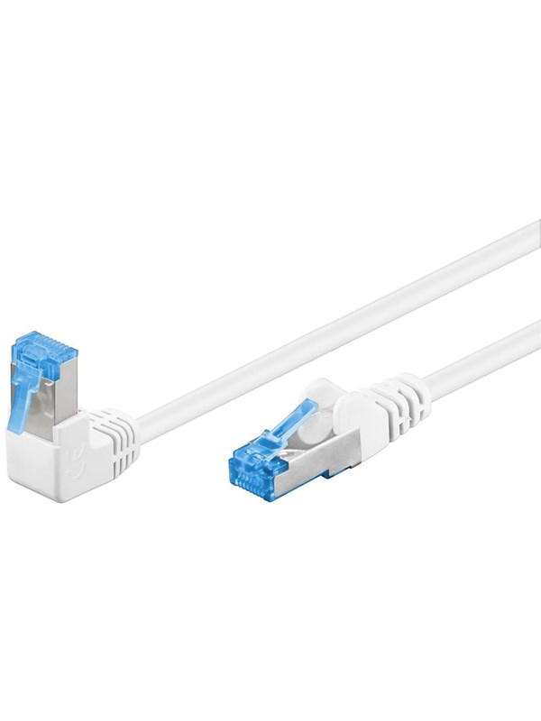 Pro LAN CAT 6A S/FTP 90° - Hvit - 0.25m