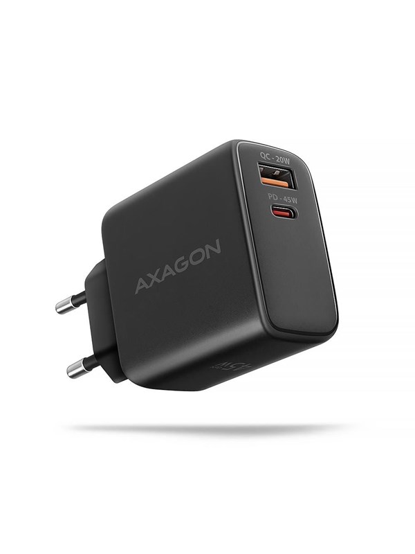 AXAGON Wall Charger 45 W PD 3.0 Quick Charge 4+ - USB-C + USB-A
