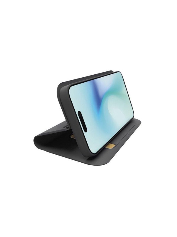 SBS Book-style case with stand support and soft touch surface for iPhone 16 Pro - Black